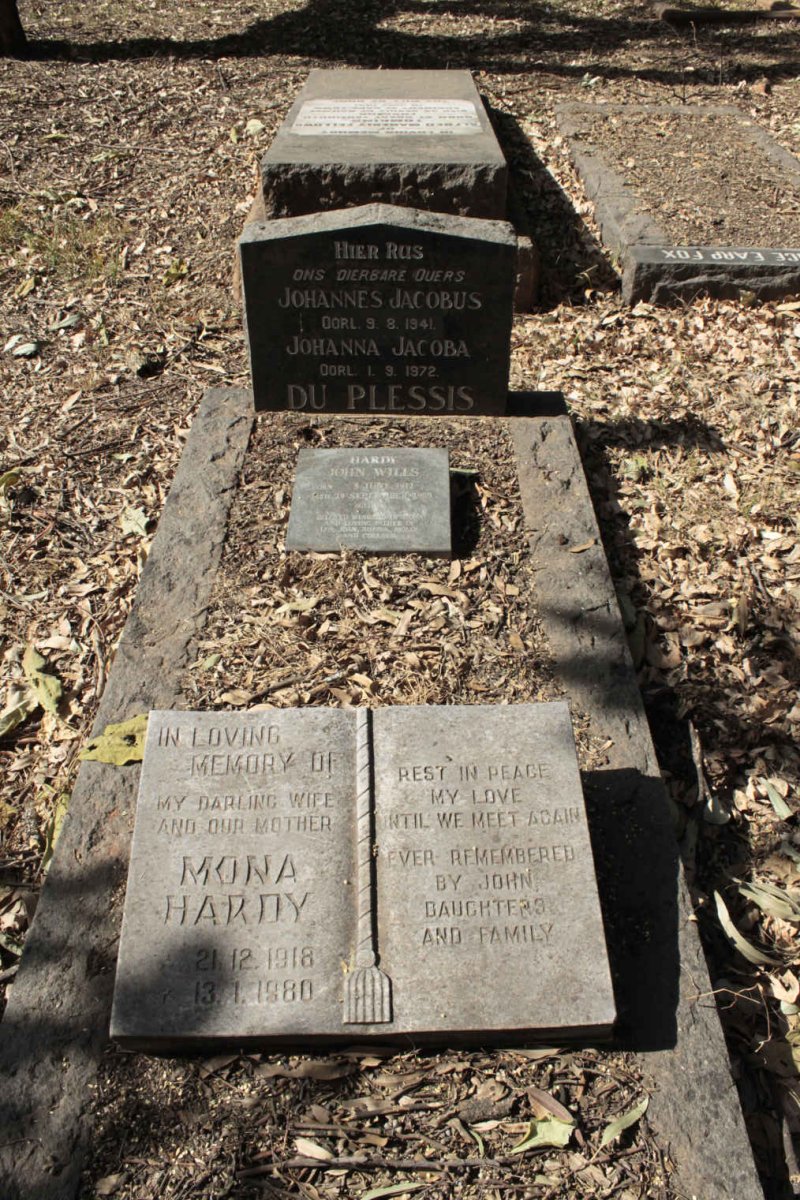 PLESSIS Johannes Jacobus, du -1941 & Johanna Jacoba -1972 :: HARDY John Wills 1912-1998 & Mona 1918-1980_1