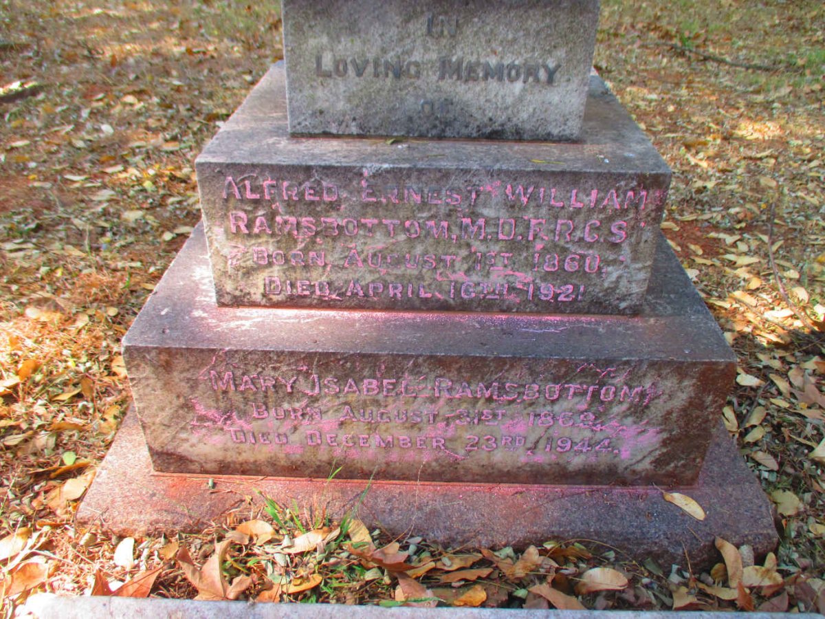 RAMSBOTTOM Alfred Ernest William 1860-1921 & Mary Isabel 1869-1944