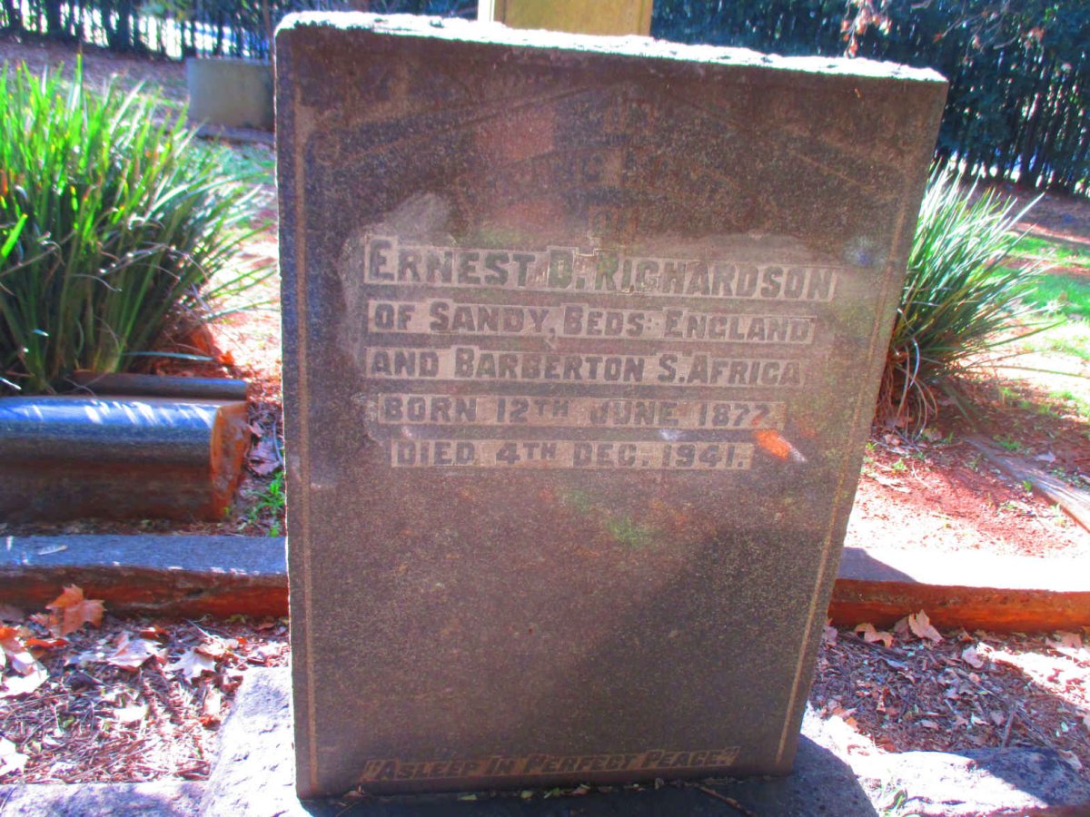 RICHARDSON Ernest D. 1877-1941