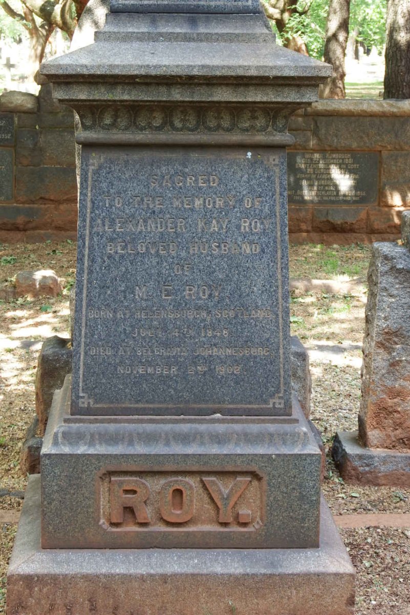 ROY Alexander Kay 1848-1902 & Mary E.A. 1854-1933 :: ROY George Herbert 1883-1922_1