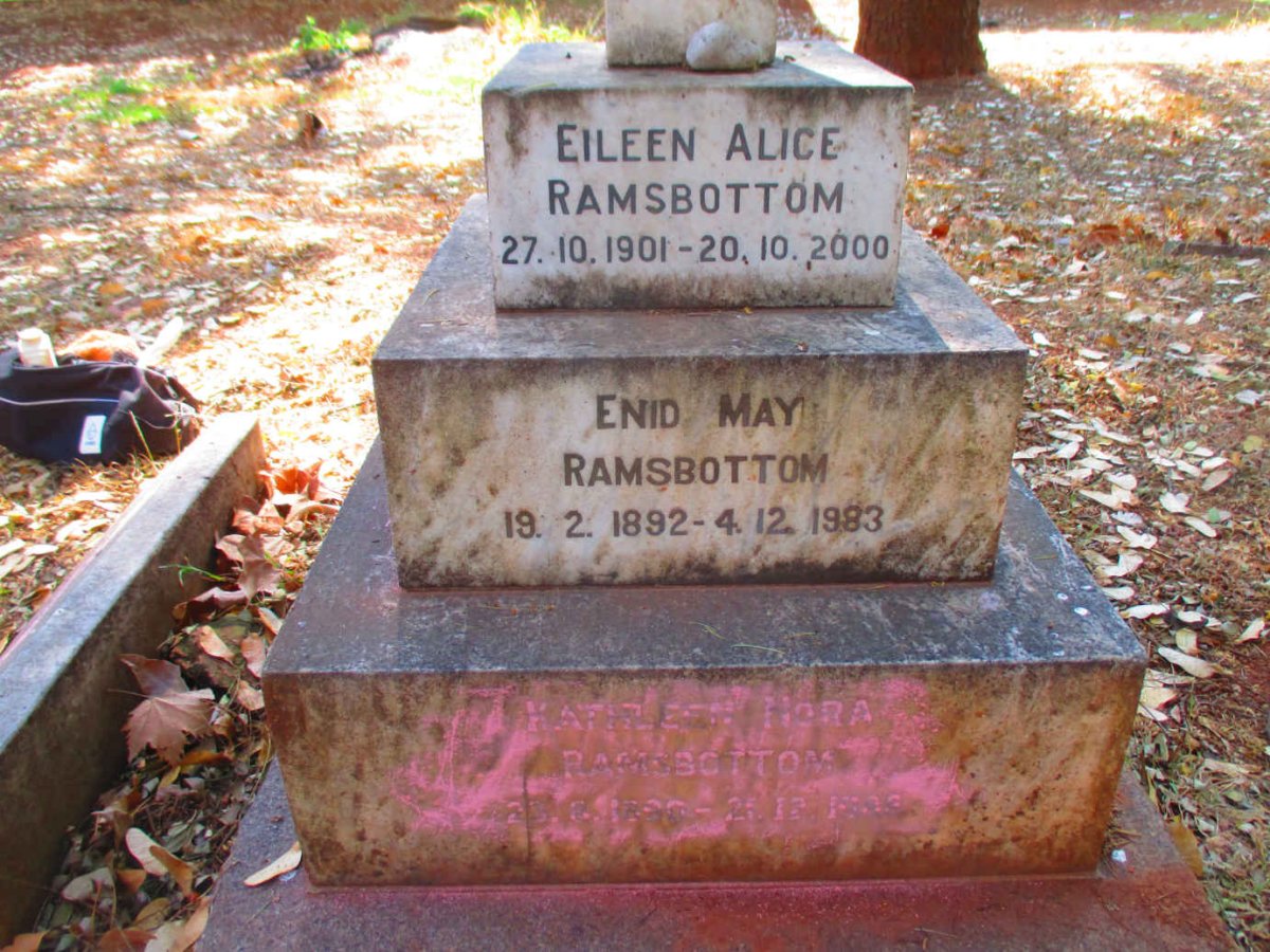 RAMSBOTTOM Kathleen Nora 1890-? :: RAMSBOTTOM Enid May 1892-1983  :: RAMSBOTTOM Eileen Alice 1901-2000