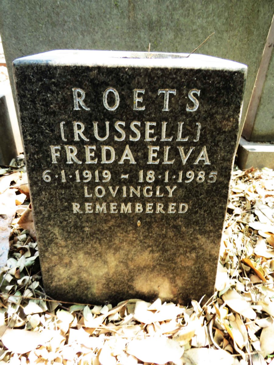 ROETS Freda Elva nee RUSSELL 1919-1985
