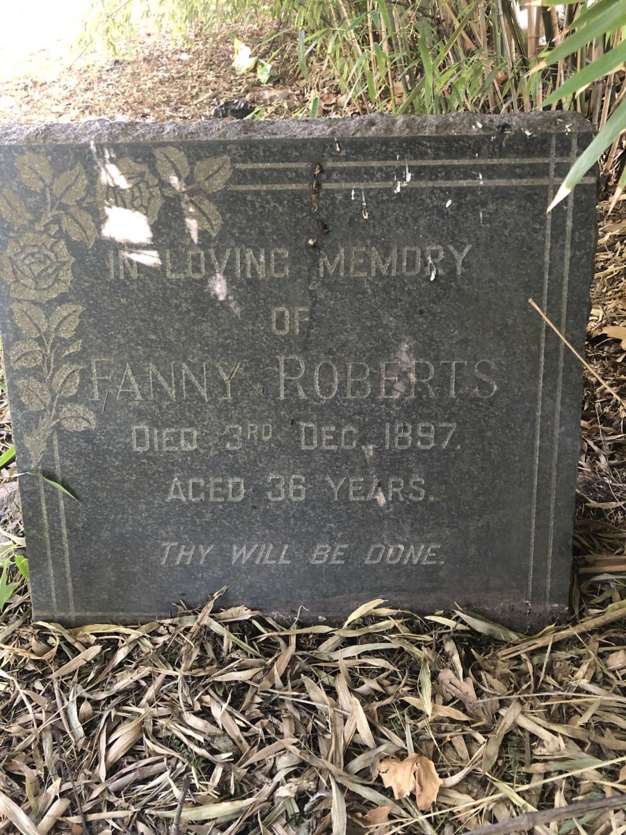 ROBERTS Fanny nee MACKENZIE -1897