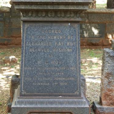 ROY Alexander Kay 1848-1902 & Mary E.A. 1854-1933 :: ROY George Herbert 1883-1922_1