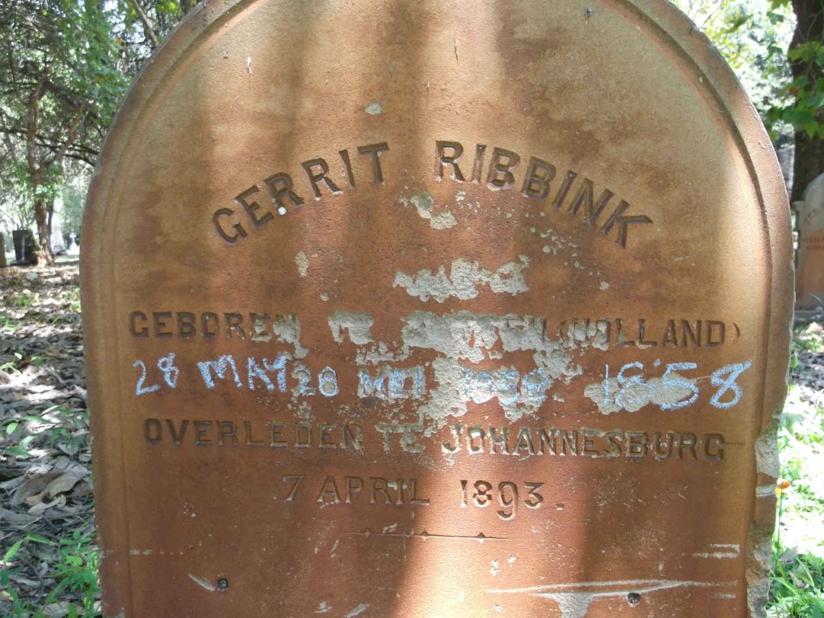 RIBBINK Gerrit 1858-1893