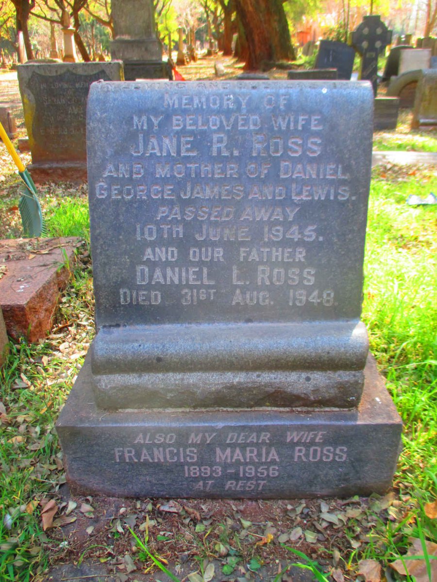 ROSS Daniel L. -1948 & Jane R. -1945 :: ROSS Francis Maria 1893-1956