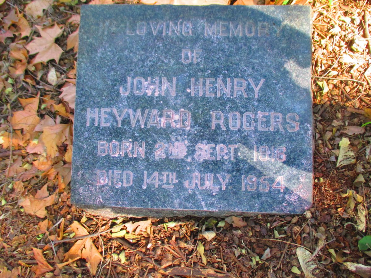 ROGERS John Henry Hayward 1916-1954