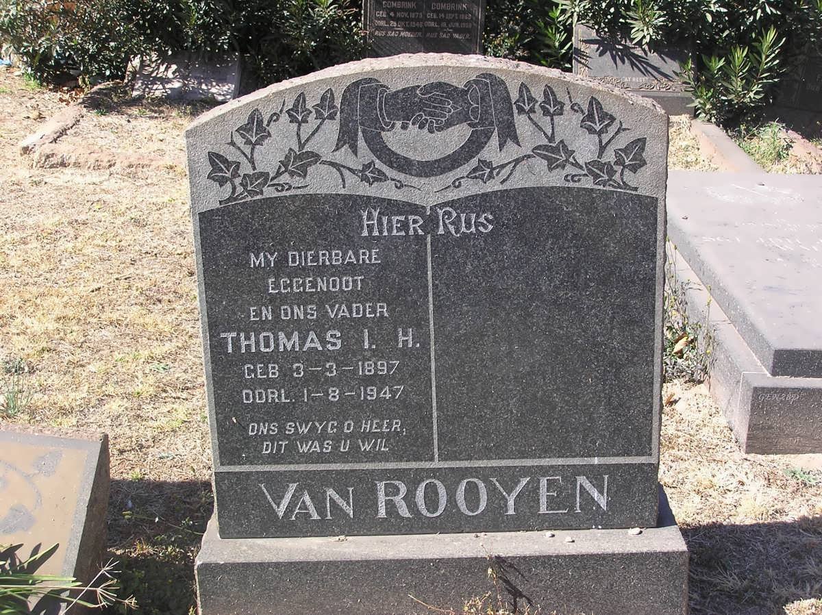 ROOYEN Thomas I.H., van 1897-1947