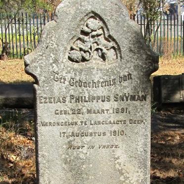 SNYMAN Ezeias Philippus 1891-1910