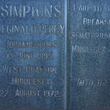 SIMPKINS Reginald Percy 1895-1972
