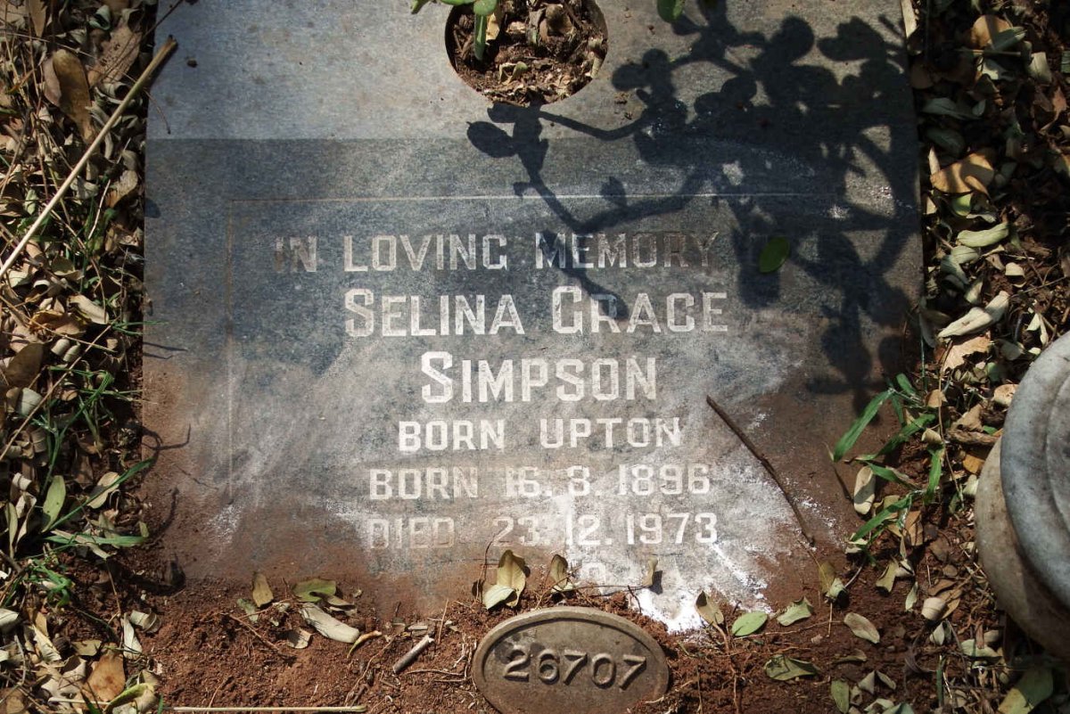 SIMPSON Selina Grace nee UPTON 1896-1973
