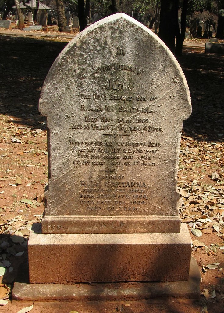 SANTANNA R.A. 1860-1920 :: SANTANNA John -1902