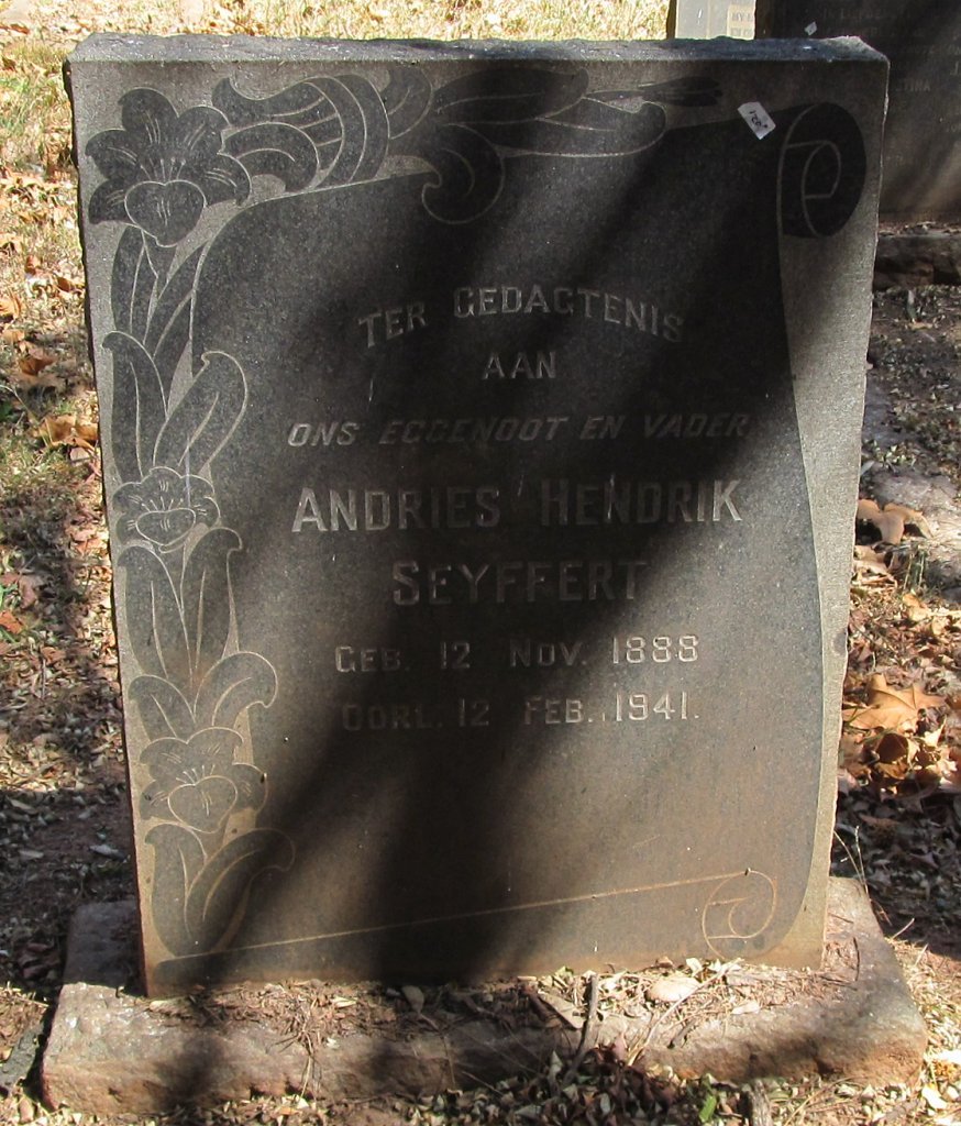 SEYFFERT Andries Hendrik 1888-1941