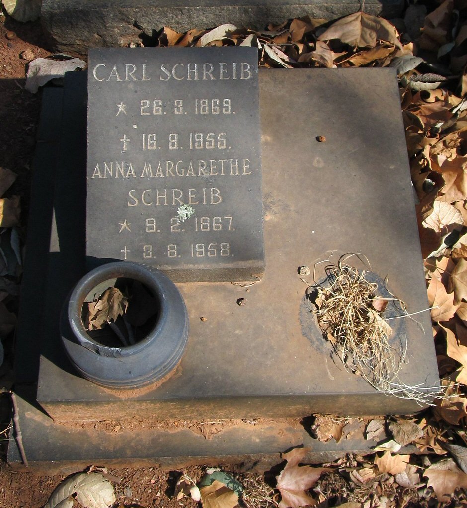 SCHREIB Carl 1869-1955 &amp; Anna Margarethe 1867-1958