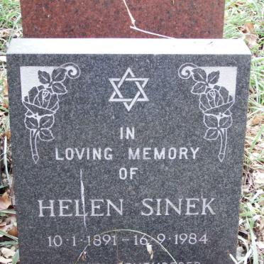 SINEK Helen 1891-1984