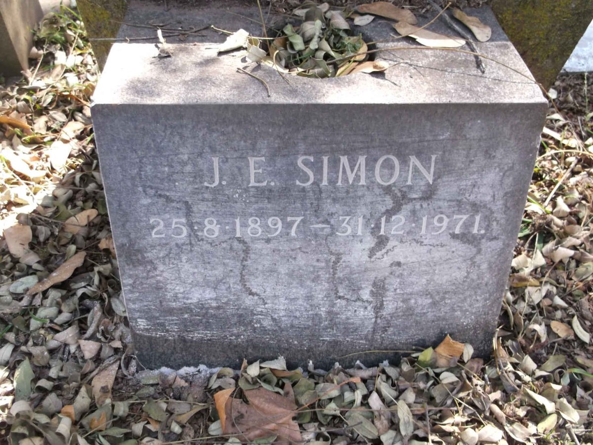 SIMON J.E. 1897-1971