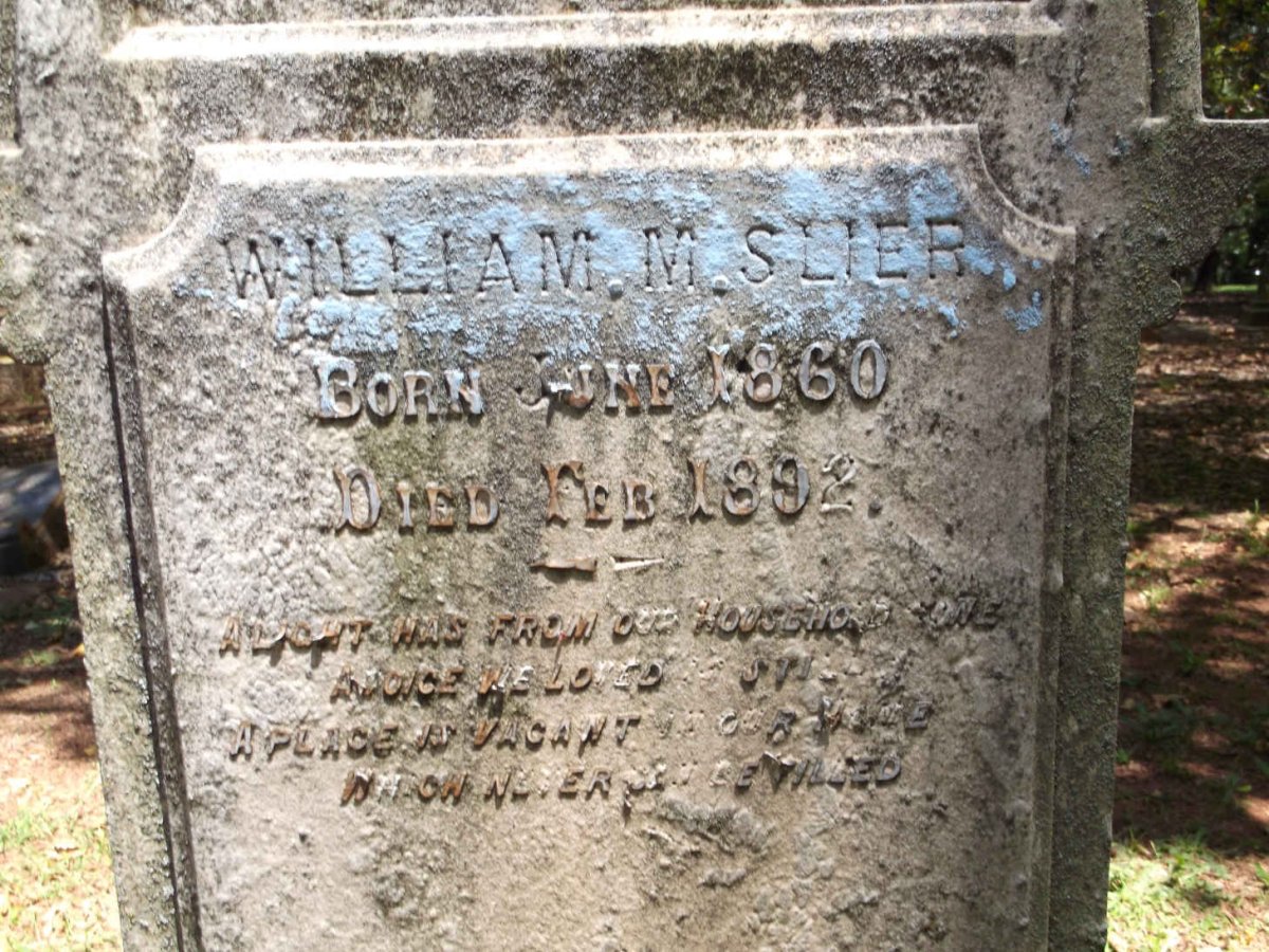 SLIER William M. 1860-1892