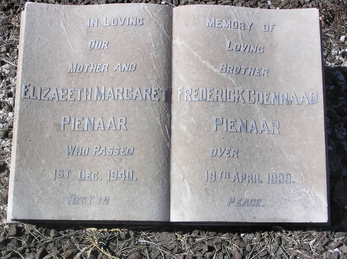 SCHUTZ Demetrius David 1856-1932 :: PIENAAR Elizabeth Margaret -1940 :: PIENAAR Frederick Coenraad -1939 _2