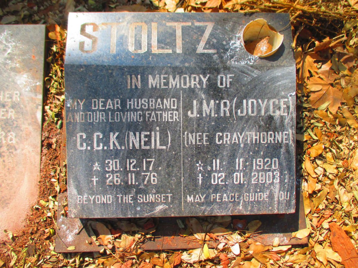 STOLTZ C.C.K. 1917-1976 & J.M.R. CRAYTHORNE 1920-2003