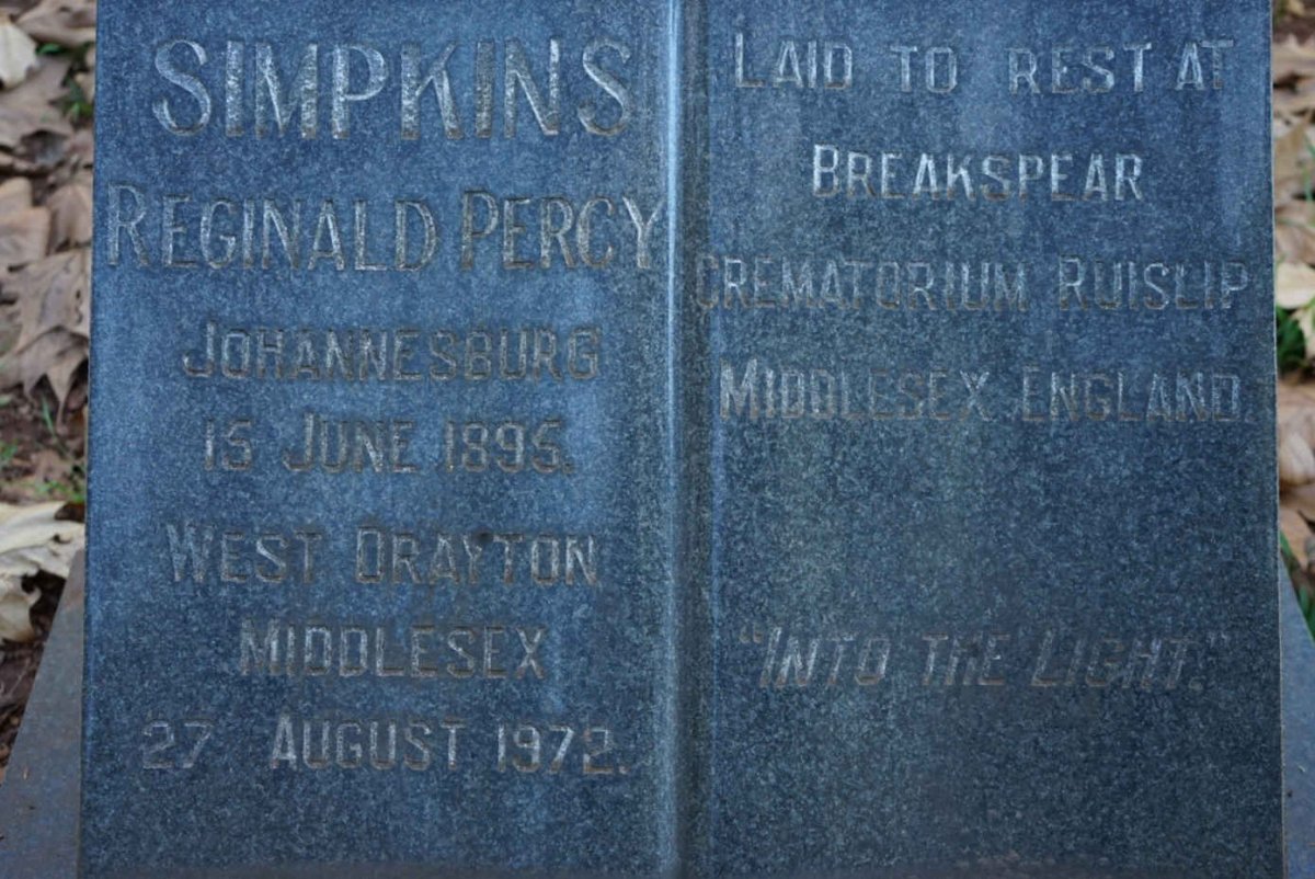 SIMPKINS Reginald Percy 1895-1972