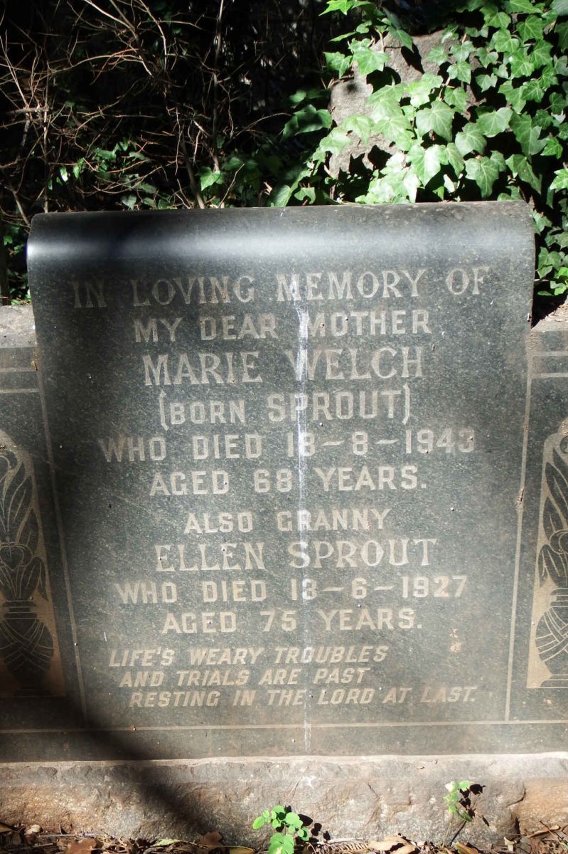 SPROUT Ellen -1927 :: WELCH Marie nee SPROUT -1943