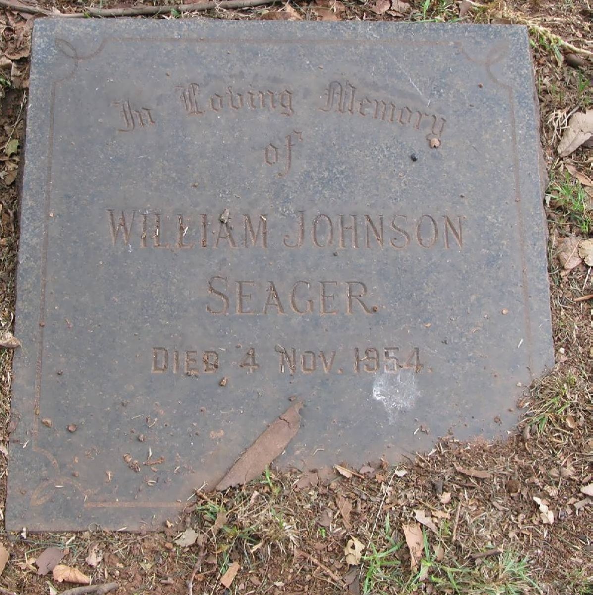 SEAGER William Johnson -1954