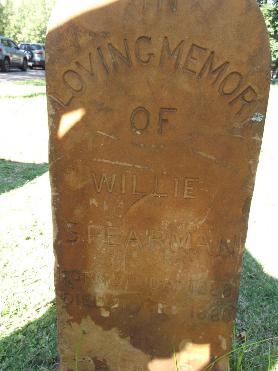 SPEARMAN Willie 1888-1888