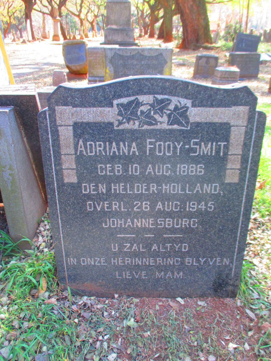 SMIT Adriana, FOOY 1886-1945