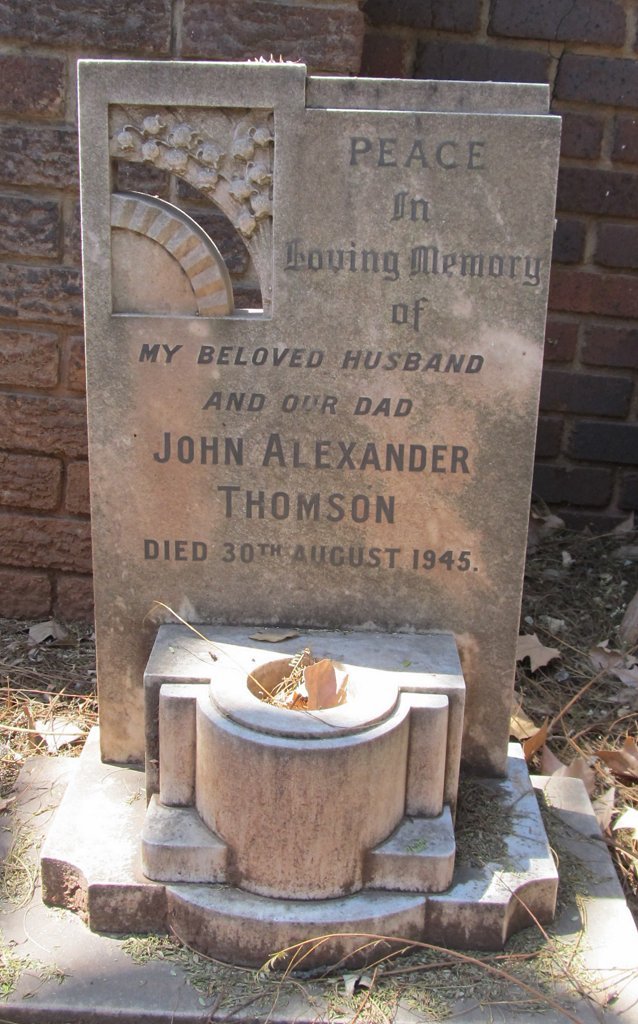 THOMSON John Alexander -1945