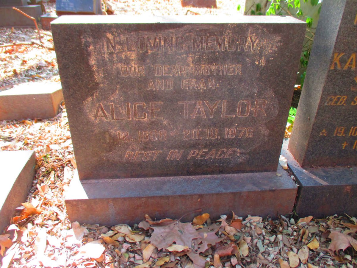 TAYLOR Alice 1898-1976 