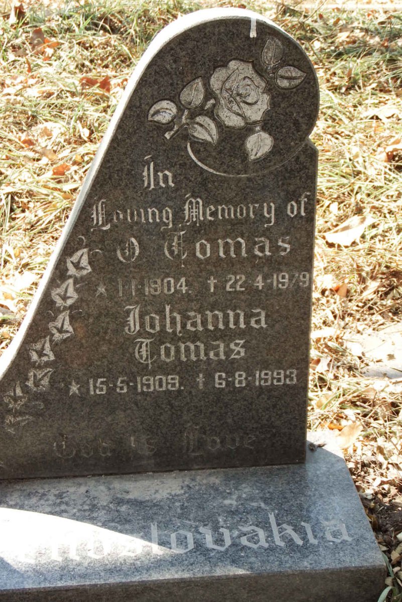 TOMAS O. 1904-1979 & Johanna 1909-1993