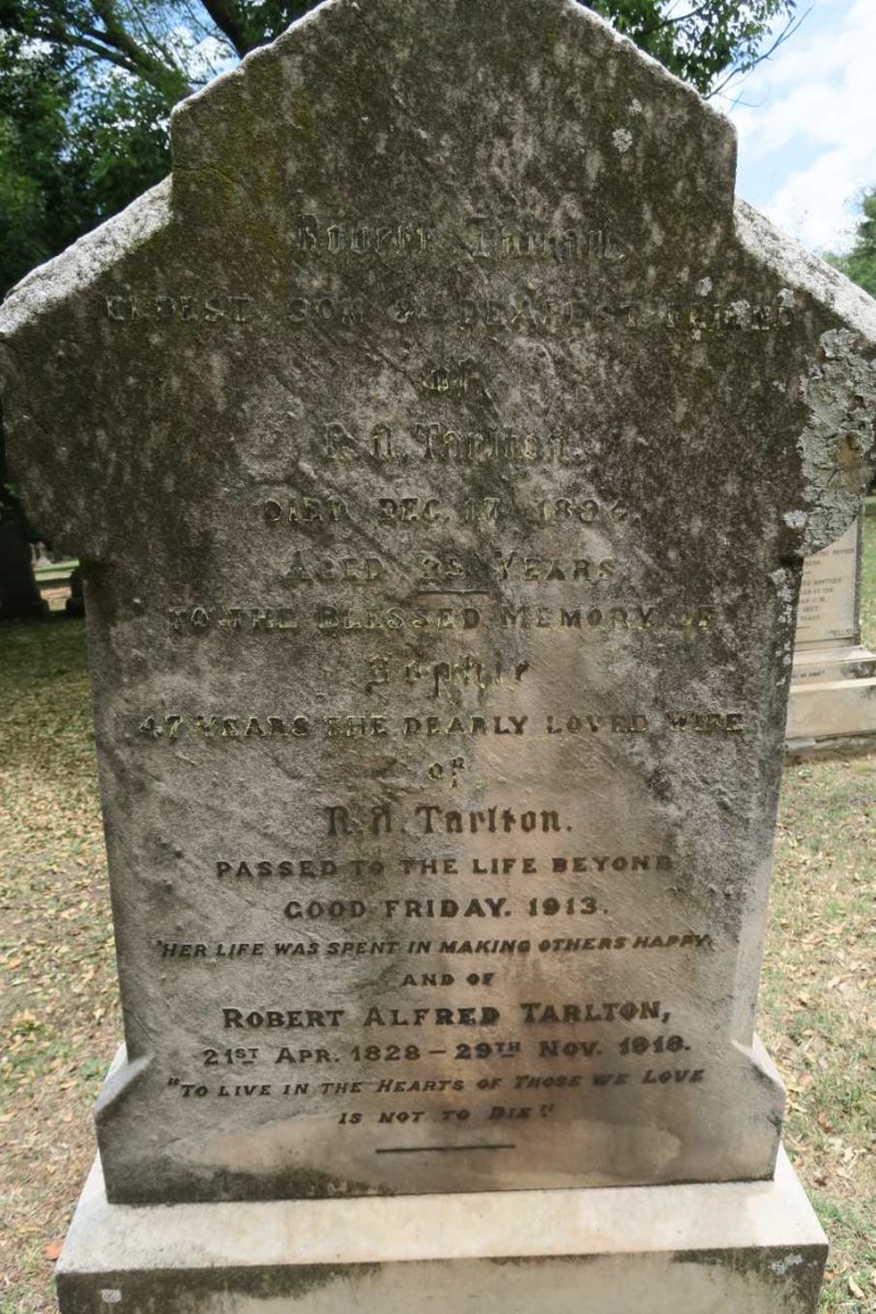 TARLTON Robert Alfred 1828-1918 & Sophie -1913 :: TARLTON Robert -1894