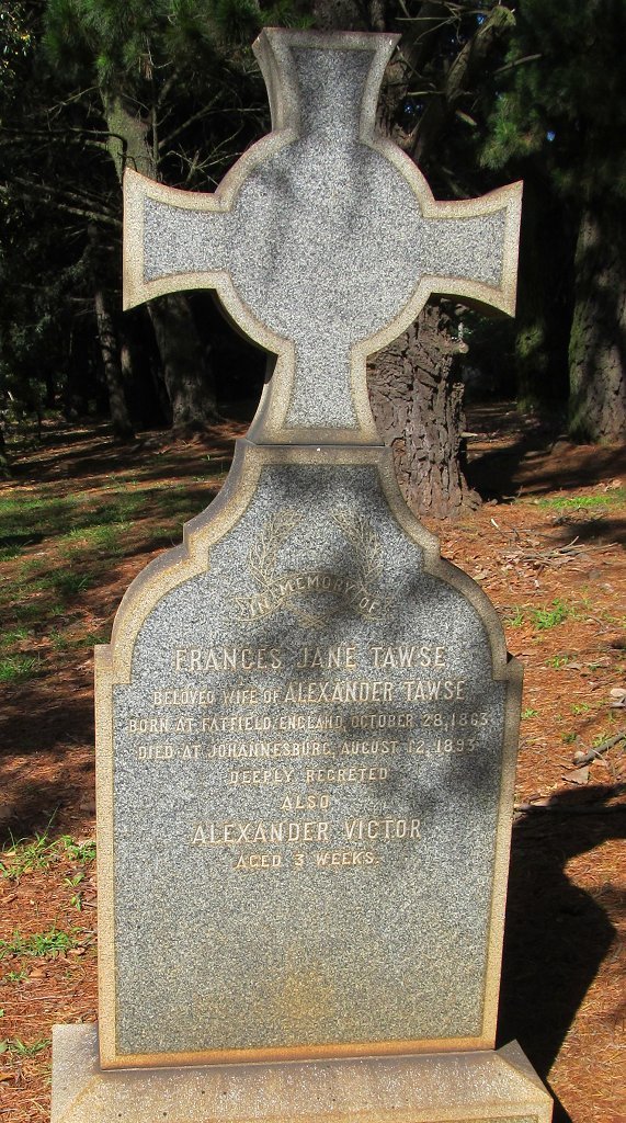 TAWSE Frances Jane 1863-1893 :: TAWSE Alexander Victor