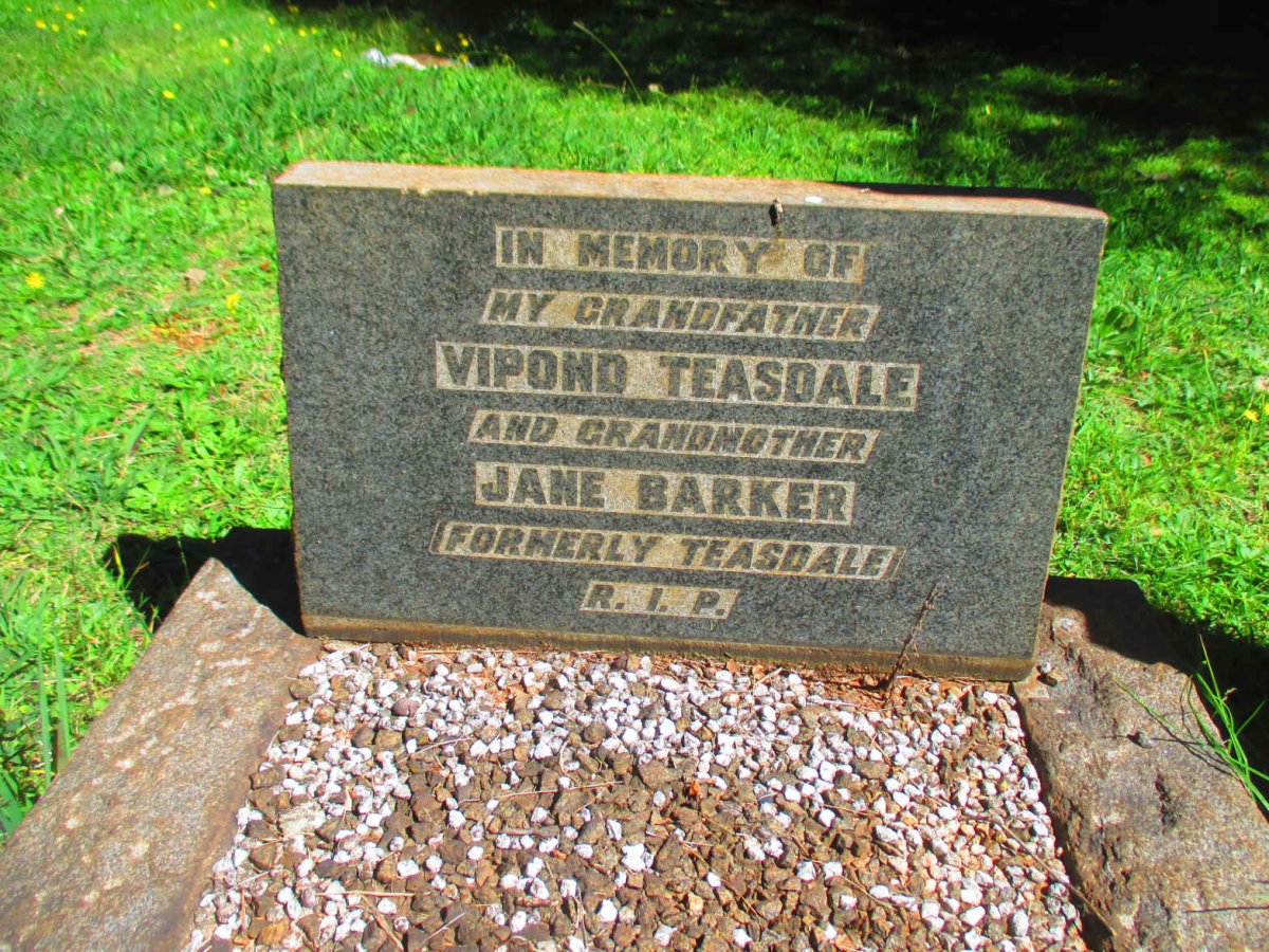 TEASDALE Vipond :: BARKER Jane formerly TEASDALE