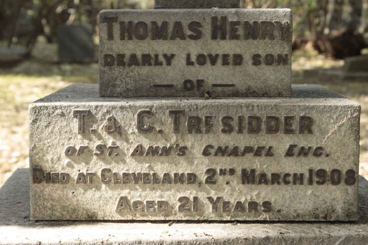TRESIDDER Thomas Henry -1908