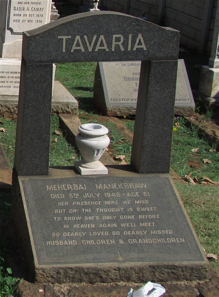 TAVARIA Meherbai Manekshaw -1948