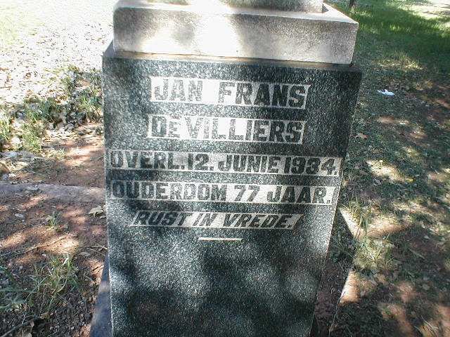 VILLIERS Jan Frans, de 1857-1934