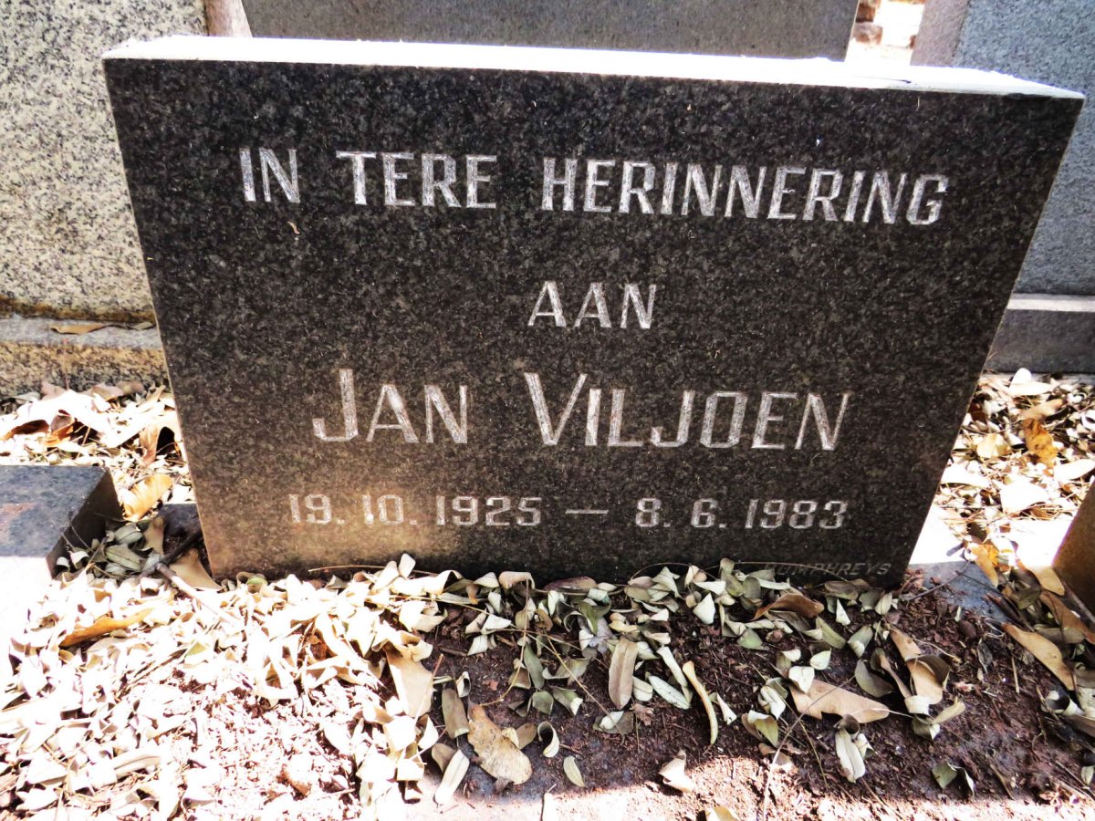 VILJOEN Jan 1925-1983