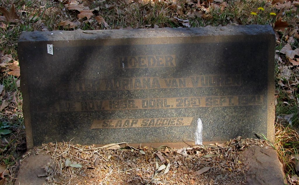 VUUREN Hester Adriana, van 1866-1941