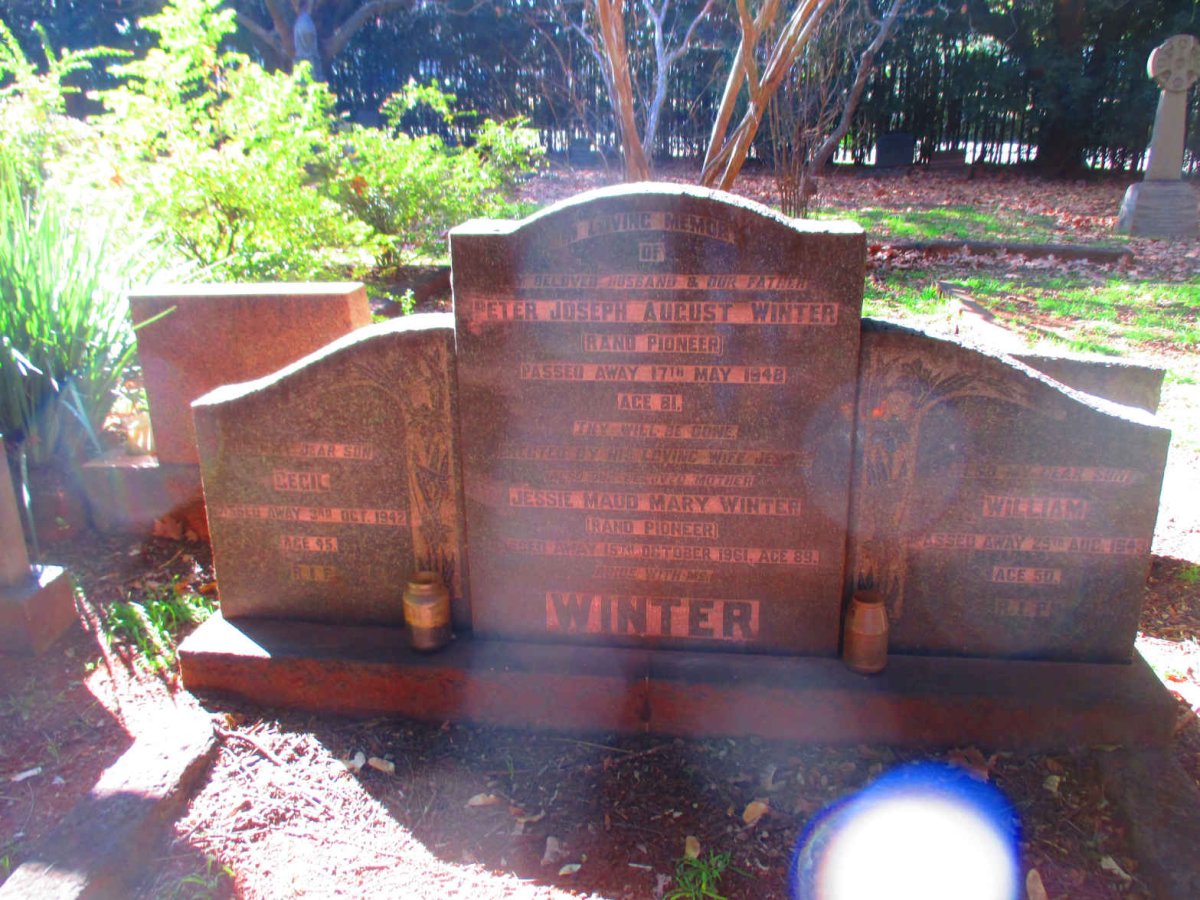 WINTER Peter Joseph August  -1948 & Jessie Maud Mary -1961 :: WINTER Cecil -1942 :: WINTER William -1943