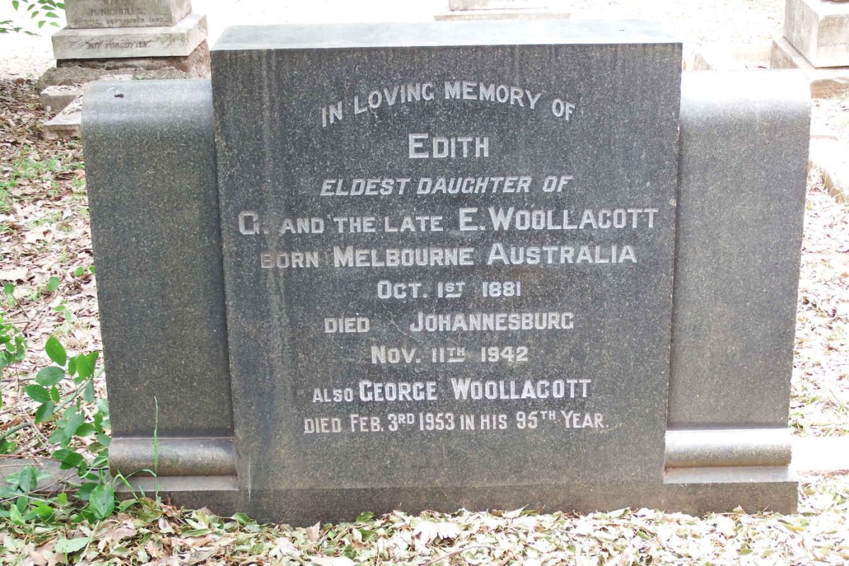 WOOLLACOTT George -1953 :: WOOLLACOTT Edith 1881-1942