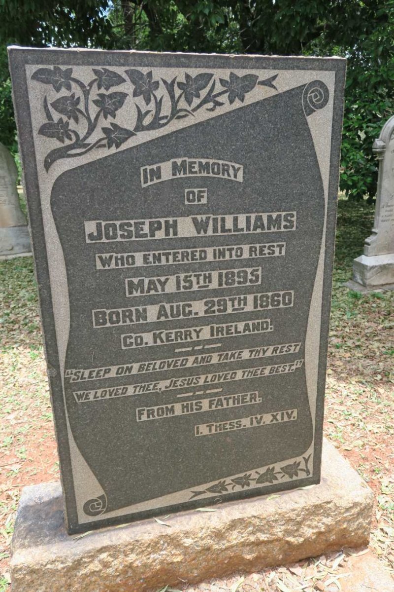 WILLIAMS Joseph 1860-1895