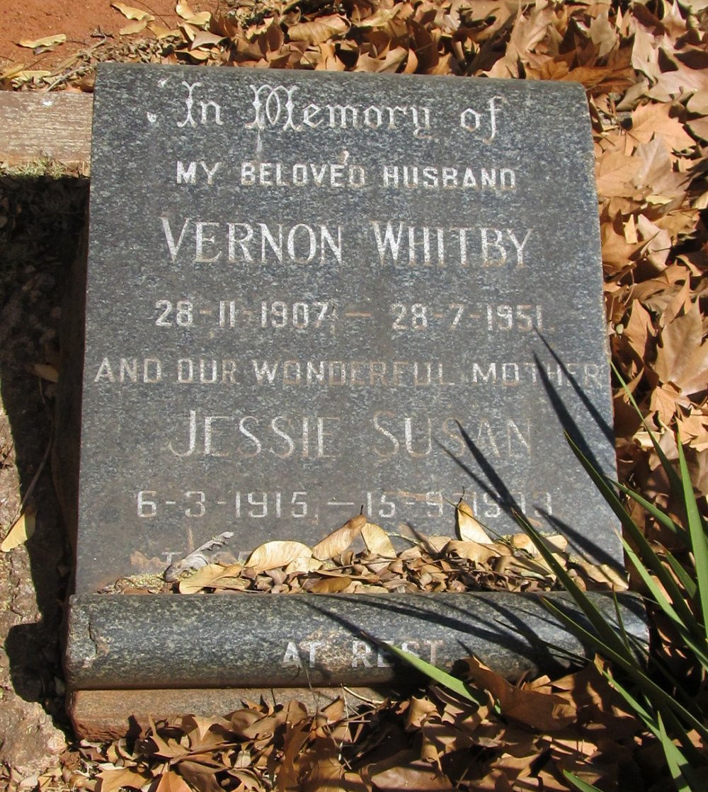 WHITBY Vernon 1907-1951 &amp; Jessie Susan 1915-1993