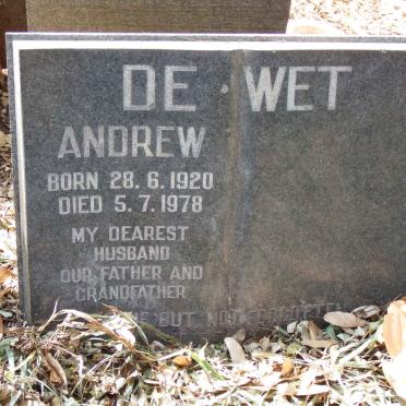 WET Andrew, de 1920-1978
