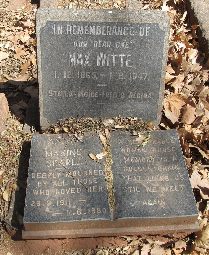 WITTE Max 1865-1947 :: SEARLL Maxine 1911-1980