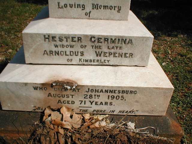 WEPENER Hester Germina 1834-1905