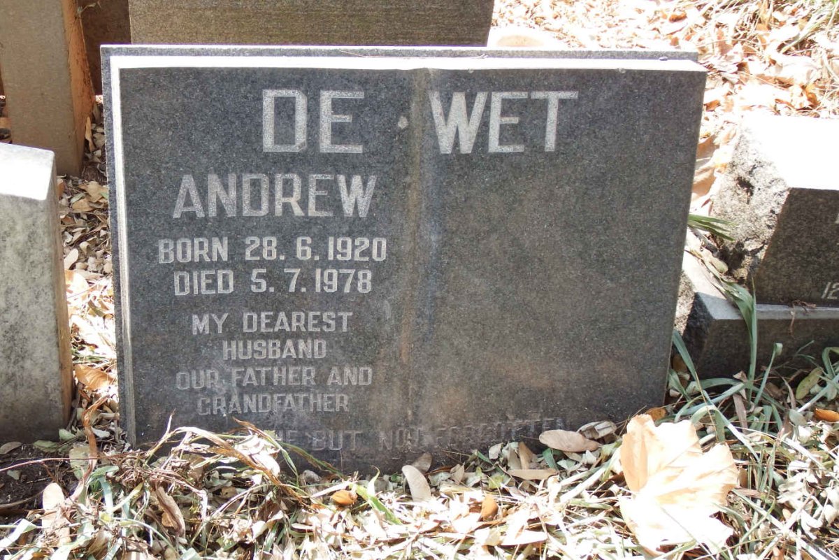 WET Andrew, de 1920-1978
