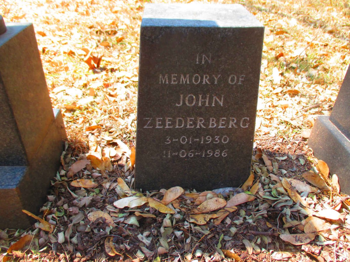 ZEEDERBERG John 1930-1986