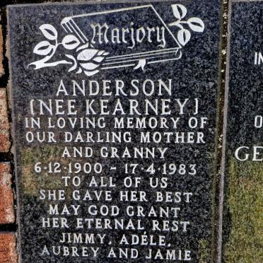ANDERSON Marjory nee KEARNEY 1900-1983