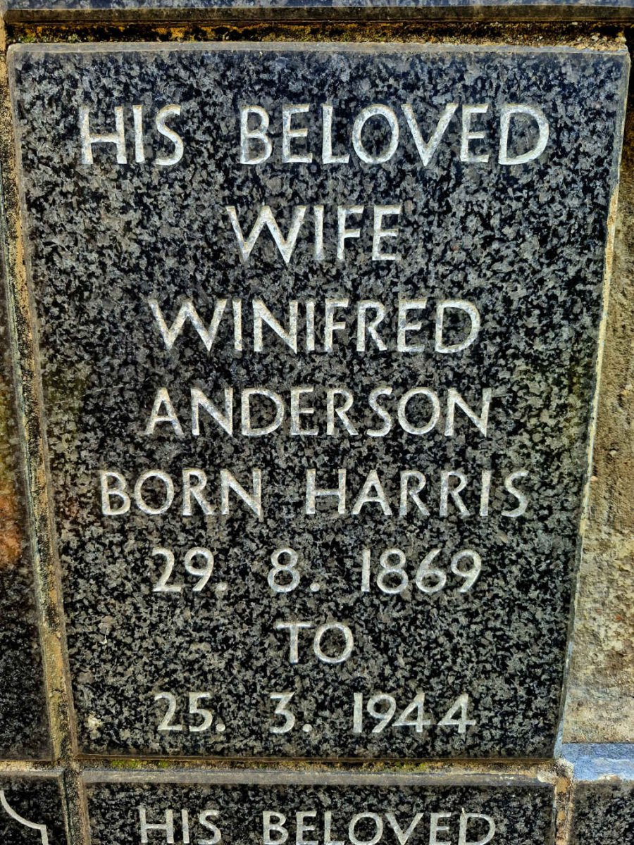 ANDERSON Winifred nee HARRIS 1869-1944